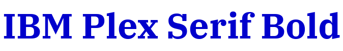 IBM Plex Serif Bold フォント